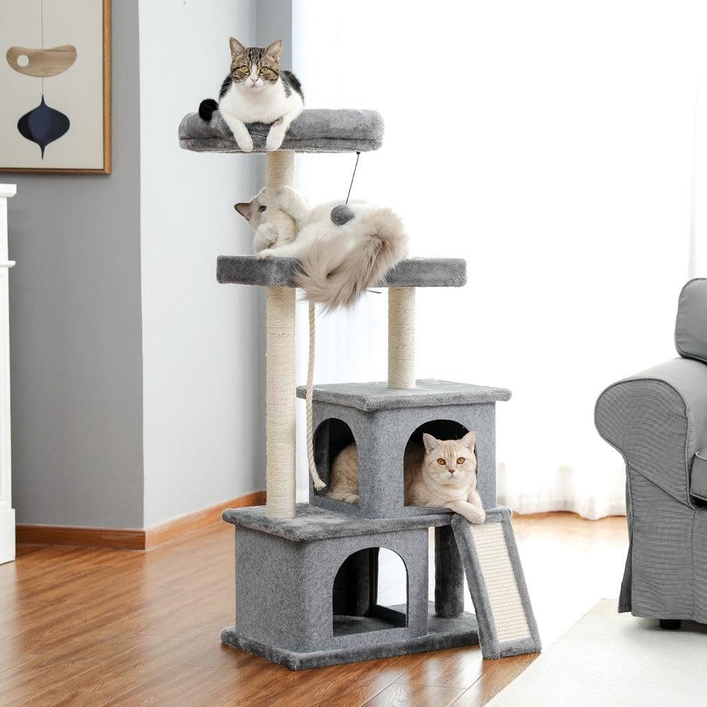 Luxury Cat Tree Entertainment Tower with Stairs