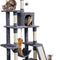 Large Multi-Level Cat Tree, 63 Inches Tall with Sisal-Covered Scratching Posts, Condo, Hammock, Dangling Ball, and Extended Platform for Cats to Play and Sleep