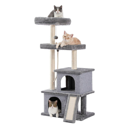 Luxury Cat Tree Entertainment Tower with Stairs