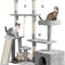 Multi-Level Cat Tree Cat Tower for Indoor Cats, Cat Condo with Scratching Posts, Cat Furniture Play Center, Plush Perch, Rotatable Cat Tree for Kittens/Large Cat, Light Gray