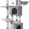 Ultimate Cat Tree Tower with Scratching Posts - 47.2 Inches - Stylish Light Gray Design