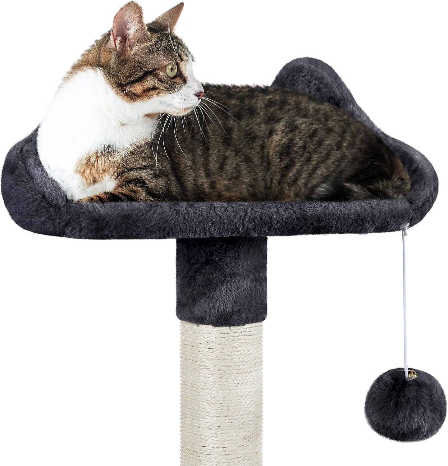 63.5In Multi-Level Cat Tree Tower Condo with Scratching Posts, Platform & Hammock, Cat Activity Center Play Furniture for Kittens, Cats & Pets