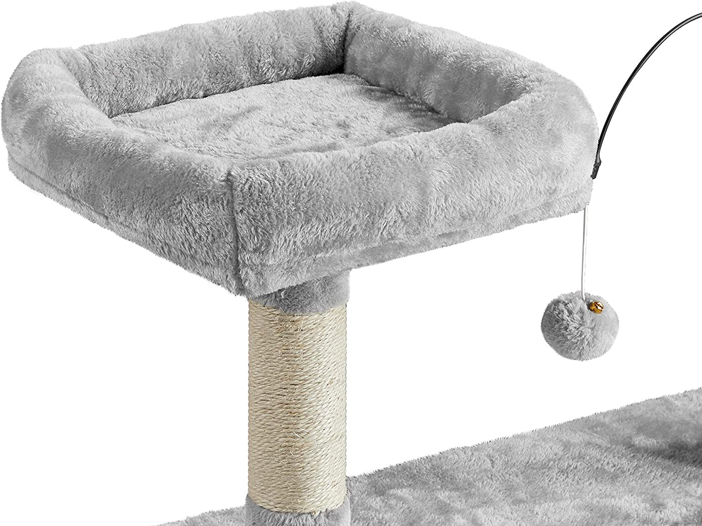 Multi-Level Cat Tree Cat Tower for Indoor Cats, Cat Condo with Scratching Posts, Cat Furniture Play Center, Plush Perch, Rotatable Cat Tree for Kittens/Large Cat, Light Gray