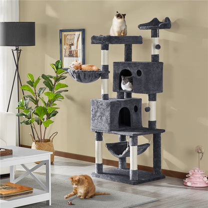 Multiple Level Cat Tree with Scratching Posts