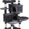 Cat Tree Condo Furniture with Scratching Posts, Plush Cozy Perch and Dangling Balls, Multi-Level Kitten Tower - Dark Gray