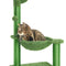 Cozy 31" Green Cactus Cat Tree with Hammock & Durable Sisal Scratching Post for Small Cats