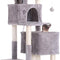 Hey-Bro 60 Inches Large Multi-Level Cat Tree Condo Furniture with Sisal-Covered Scratching Posts, 2 Plush Condos, 2 Plush Perches, for Kittens, Cats and Pets, Light Gray MPJ012W