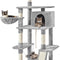 70 Inches Stable Cat Tree with Padded Platform, Replaceable Dangling Balls, Hammock, Basket and Condo, Cat Tower Furniture for Kittens, Cats and Pets